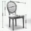 Ensemble de 2 chaises de salle à manger en lin avec coussin moelleux et dossier en rotin-1845991264