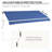 Retractable Awning Patio Awnings Sun Shade Shelter With Manual Crank Handle, 280G/M² UV & Water-Resistant Fabric And Aluminum Frame For Deck, Balcony, Yard-114653808
