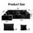 Compression-Boneless 96" L-Shaped Cloud Sectional Sofa with Oversized Chaise, Modular Corduroy Couch for Living Room , Deep Seat No Assembly Required（Black.Left Hand Facing)-491833093-499844872