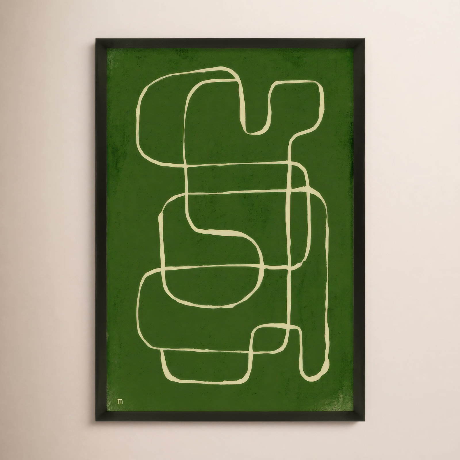 Line Works 1 by Studiom, Black Framed Paper, 20" H x 14" W x 1.25" D