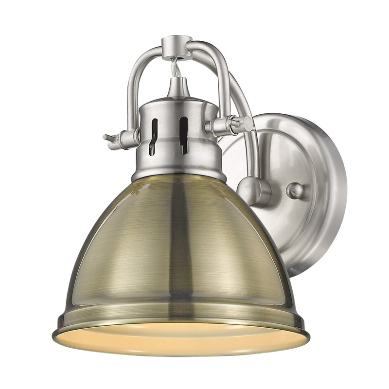 Dimmable Vanity Light, Pewter, Aged Brass