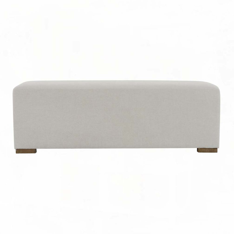 Cloudon 50'' Wide Nordic-Style Upholstered Ottoman Bench, White
