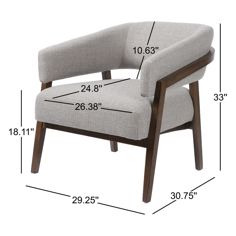 Dexter Barrel Chair, Gibson Silver
