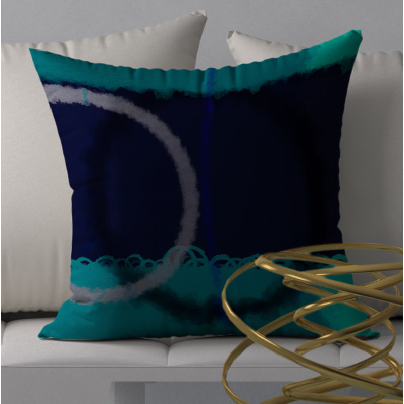Abstract Reversible Throw Pillow, 24" H x 24" W