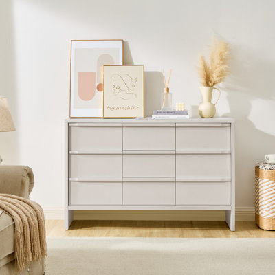 47.3" Sideboard Buffet with 3 Drawers, 2 Storage Cabinets & Shelves, Modern Credenza Console Table for Living Dining Room