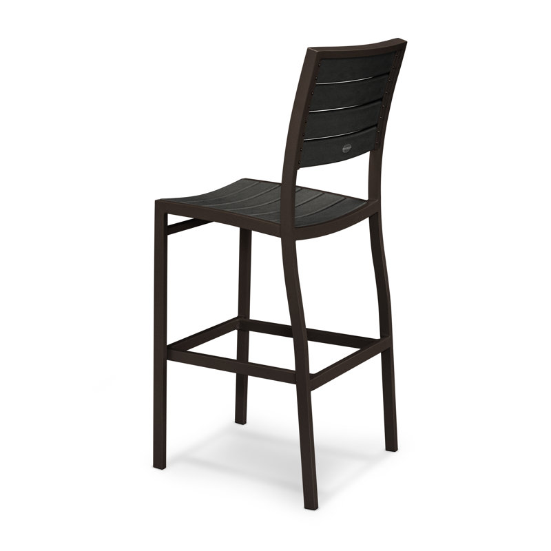 Chaise d'appoint de bar POLYWOOD Euro, Bronze texturé, Noir