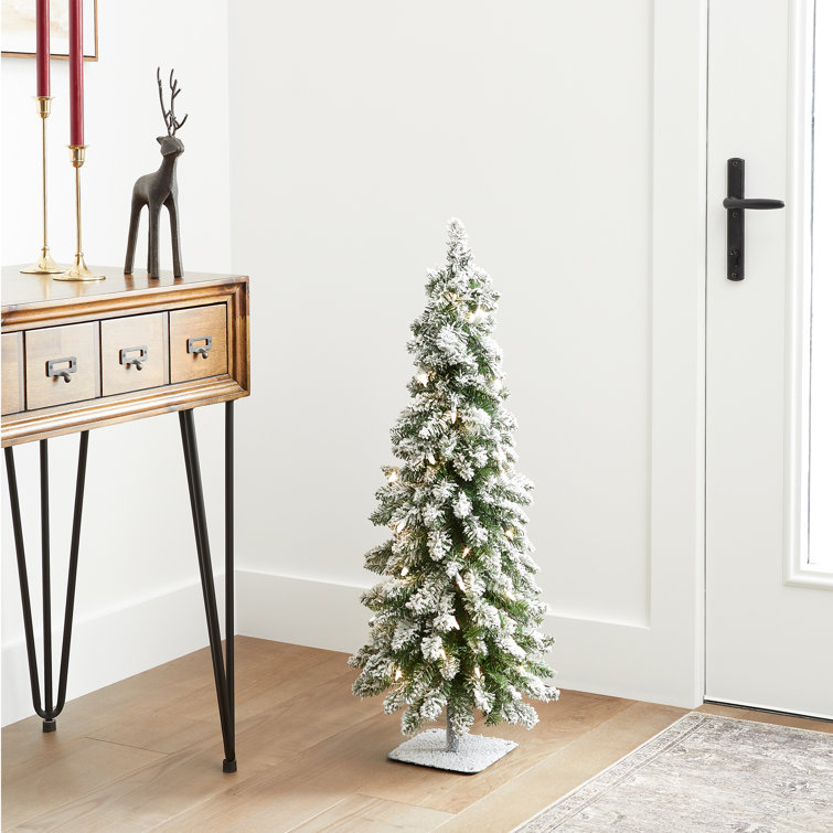 Ardrie 3' White Fir Trees Artificial Christmas Tree with 50 Clear Lights