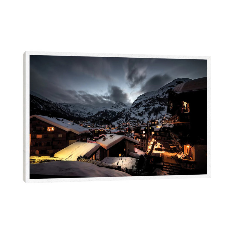 Enzo Romano - Print on Canvas, 101.6 cm H x 66.04 cm W, White Framed