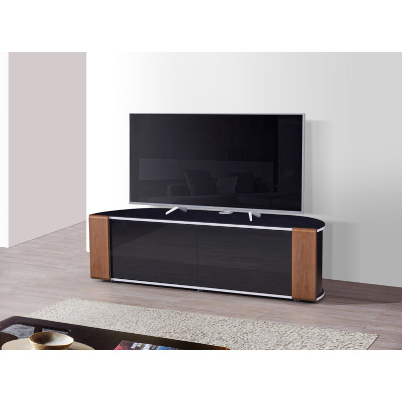 Irwin Unfinished TV Stand for TVs up to 70", Black/Oak