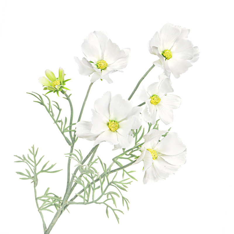 Artificial Cosmos Flower Stem Spray, White