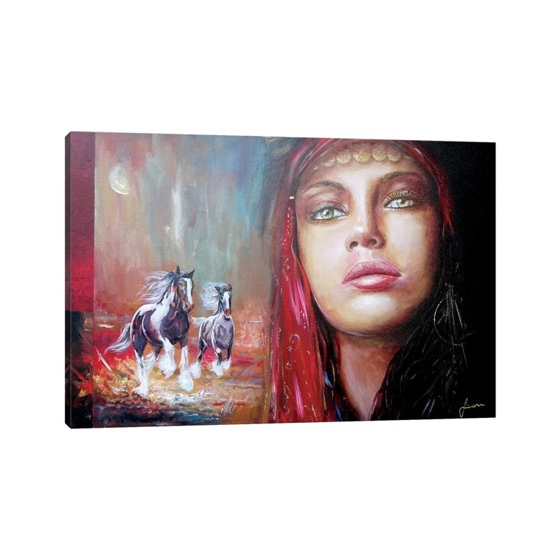 Gypsy Beauty by Sinisa Saratlic - Gallery-Wrapped Canvas Giclée on Canvas, Canvas, 20.32 cm H x 30.48 cm W