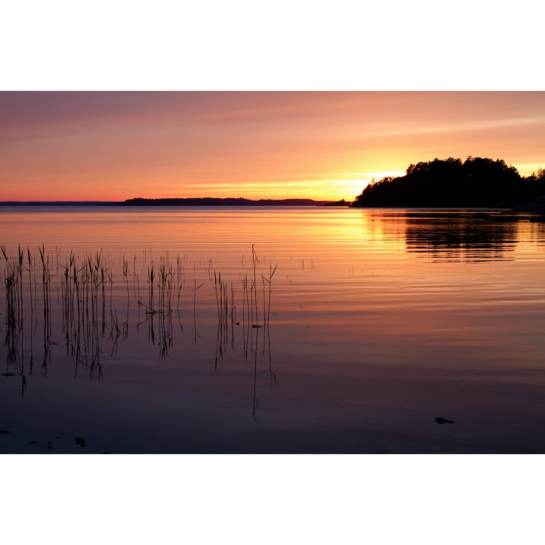 Sonnenuntergang in Stockholm- Leinwandbild