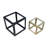 Set of 2 5 and 7" Metal Open Square Object - 7" x 7" x 7"