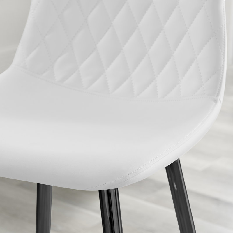 Tabouret de bar Morral Luxury, Blanc, Noir