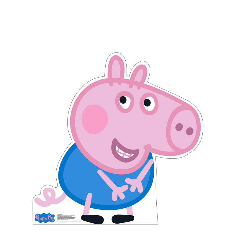 38'' Pink and Blue George Cardboard Standup
