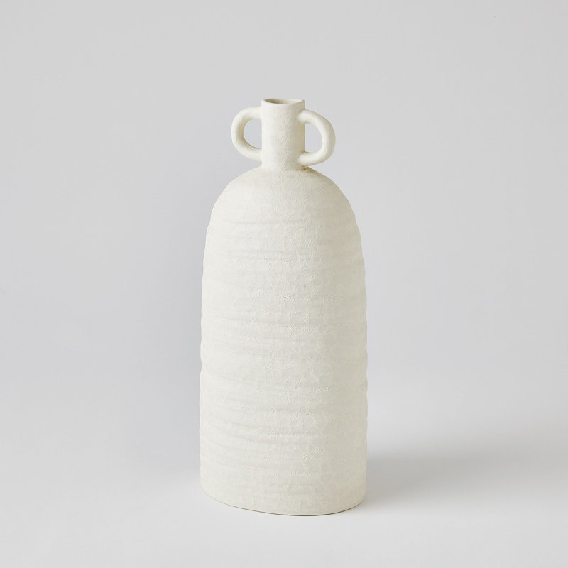 Sahara Handmade Ceramic Table Vase, 14.75" H x 6.5" W x 5" D