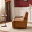 Fauteuil de détente pour une personne, fauteuil d'appoint pivotant, brun