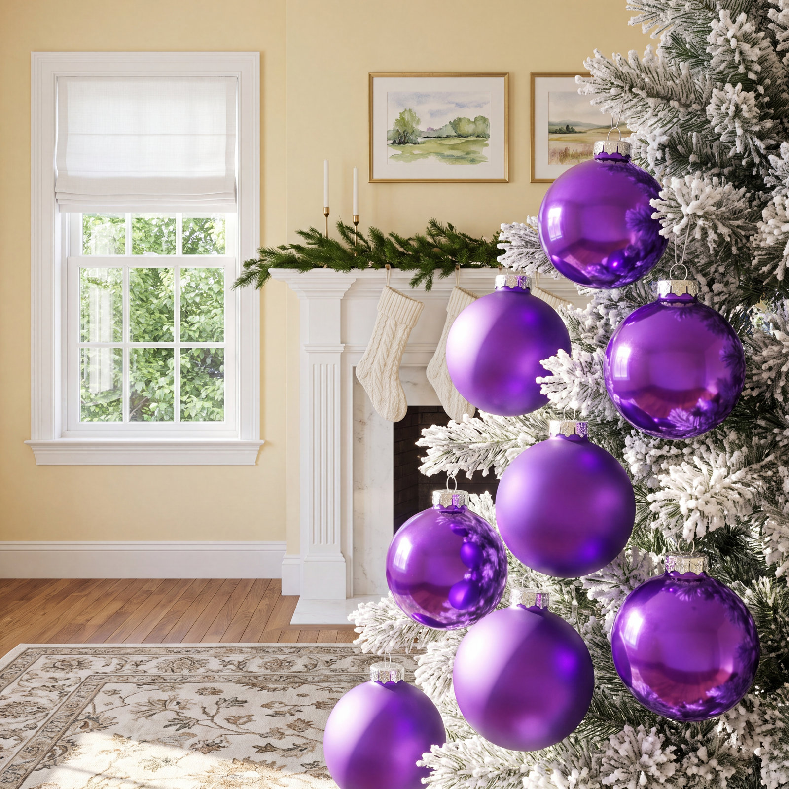 Northlight Seasonal 3" Glass Bauble, Purple