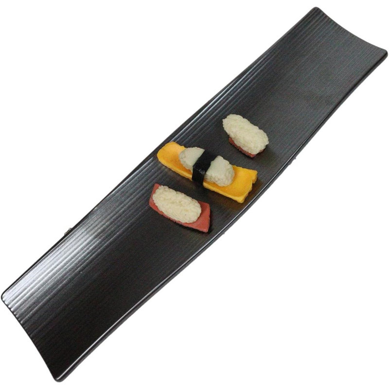 Tetsu Kesho Collection Large 16.5" Elongated Rectangular Wavy Serving Platter