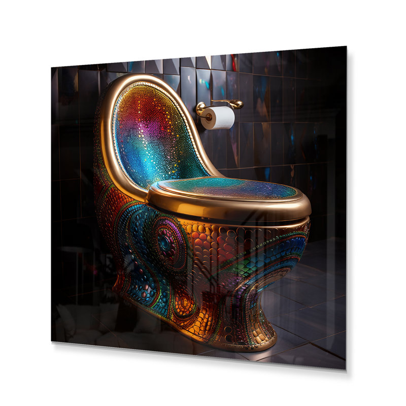 Toilette Metropolitan Luxe - impression sur métal pour le bain et la lessive, H 29 po x l 29 po x P 1 po