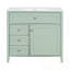 Meuble-lavabo avec lavabo, 3 tiroirs et tablette réglable-278589137