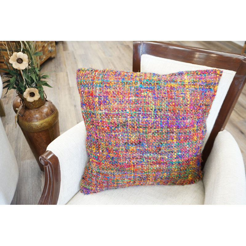 Abstract Silk Throw Pillow