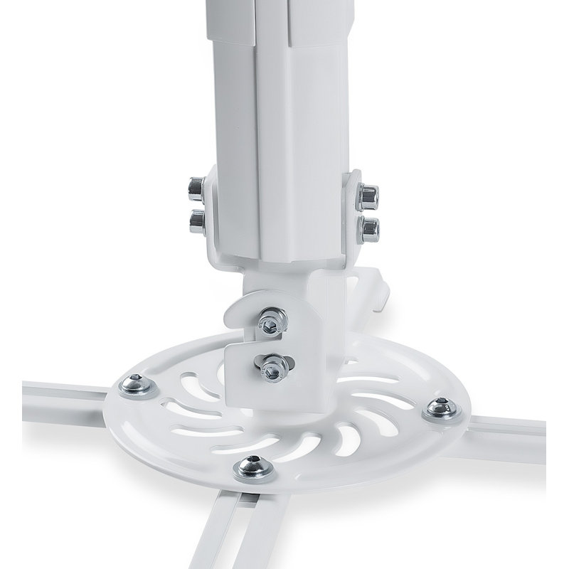 Mount-It Ceiling Projector Mount | Full Motion and Height Adjustable from 14.5 - 21.5 in. | White