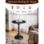 Petite table d'appoint ronde avec base en métal, table basse rétro multifonctionnelle pour le salon, la chambre à coucher, le bureau et le patio