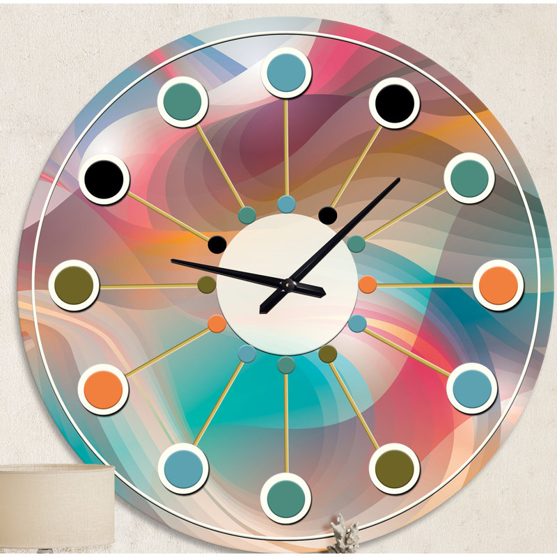 Horloge murale rétro Mid-Century, Moyenne