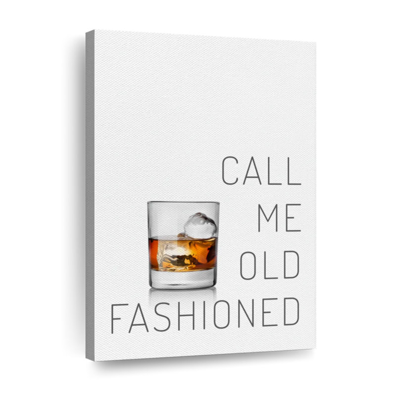 Old Fashioned Whiskey Canvas Print, 24'' H X 16'' W