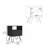 Nightstand Skyoner, Single Drawer, Hairpin Legs, Black Wengue Finish-771430646