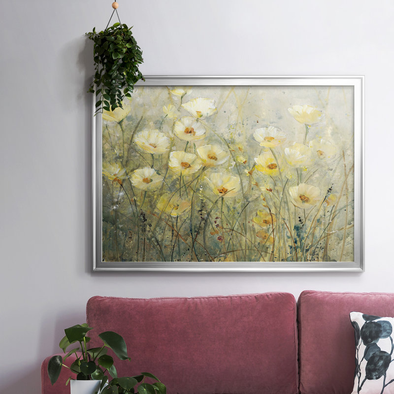 «Summer in Bloom I», reproduction d'art sur toile, Argent, H 26 po x l 38 po x P 1,5 po