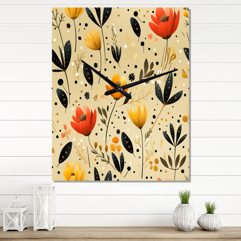 Jannes - Horloge murale moderne bohémienne et éclectique, Moyen