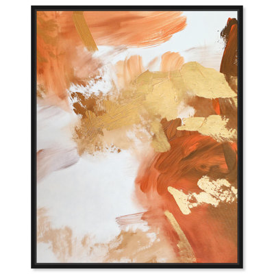 Toile dorée abstraite bronze doré par Art Remedy
