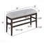 Banc 1 pièce avec cadre rembourré gris