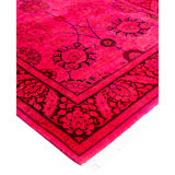 Overdyed Hand-Knotted Wool Modern-Contemporary Pink Runner 3' 0" x 8' 0"