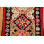 Tapis rouge en laine noué à la main de conception unique 2 pi 8 po x 4 pi 4 po New Age