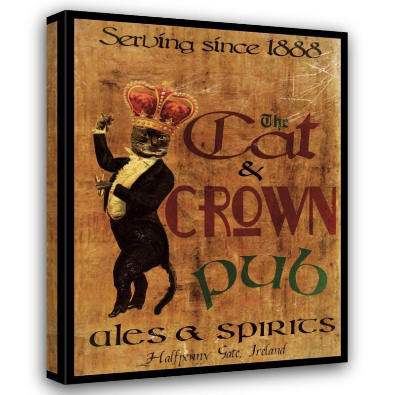 Art sur toile tendue par Trinx Giacopelli, Jason, pub: Cat and Crown, H 36 po x l 28 po