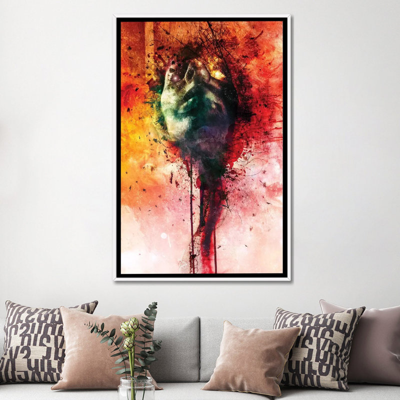 W.O.U.N.D.S par Mario Sanchez Nevado - impression d'art graphique, H 60 po x l 40po x P 1,5 po, Toile blanche encadrée