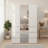 Elise Modular Wood Closet System With Mirror In White