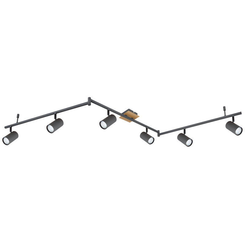 Alisha 180cm 6 -Light Track Kit, Graphite/Brown
