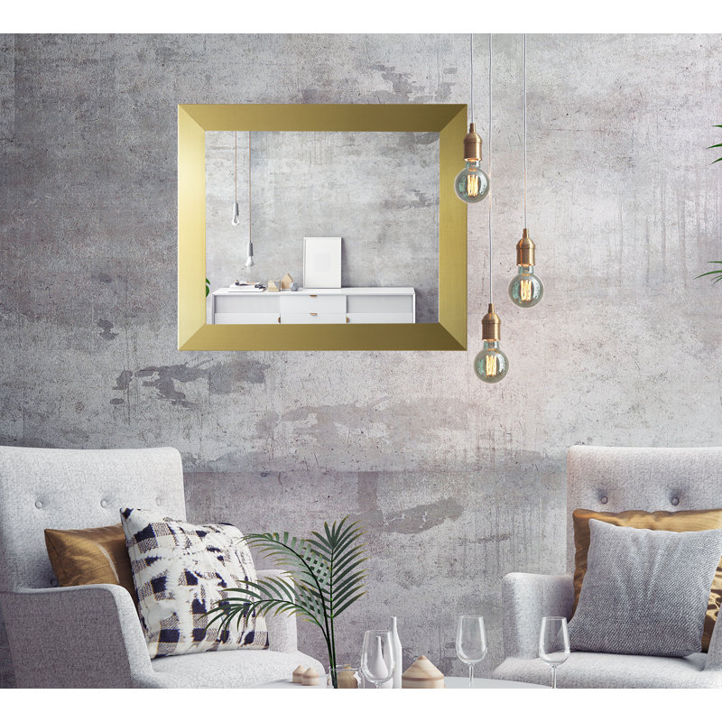 Aureliano Engineered Wood Flat Wall Mirror, 39" H x 39" W 