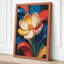 Golden Bloom Art Deco - Wrapped Canvas-304603789-304603788