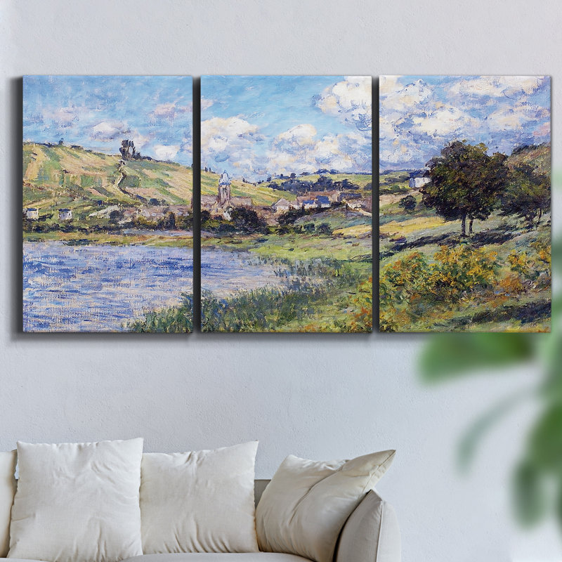 Voyageur sur toile, ensemble de 3 pièces, H 27 po x l 54 po x P 2 po