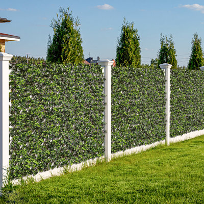 50.2'' H x 110.2'' W Faux Hedge Artificial Ivy Privacy Fence Panel