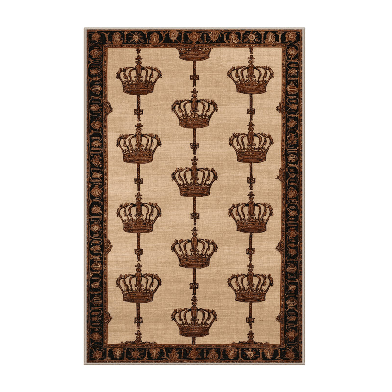 Tapis brun français lavable à la machine, Tapis de couloir 2 pi x 4 pi