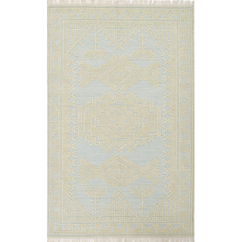 Momeni Bristol Traditional Medallion Blue Area Rug, Rectangle 8' x 10'