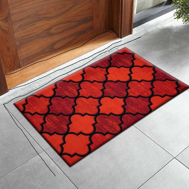 Adonna Non-Slip Indoor Doormat, Red, 60cm W  x 112cm L