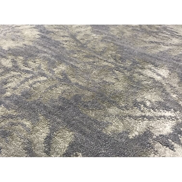 Bokara Rug Co., Inc. Hand-knotted High-quality Gray And Beige Area Rug 