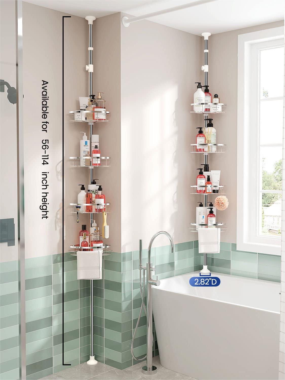 Rebrilliant Eisenman Freestanding Shower Caddy & Reviews